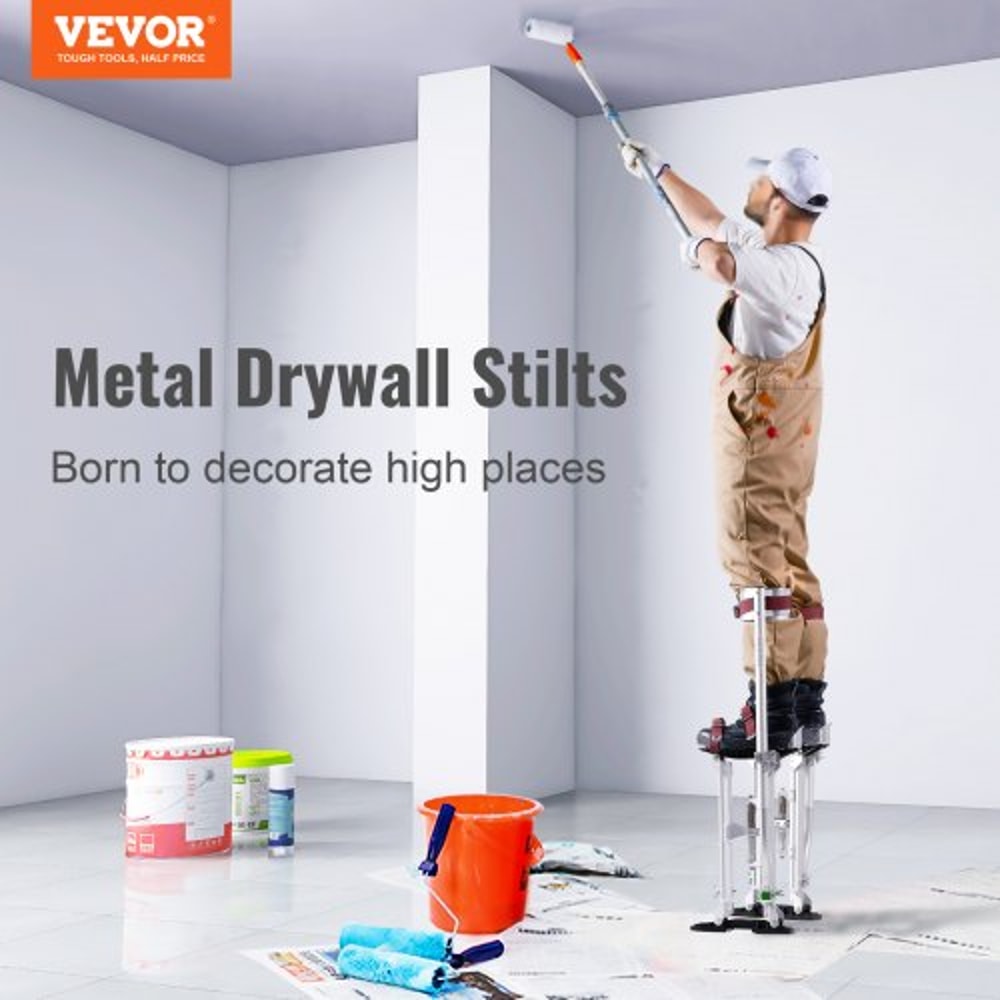 Adjustable Drywall Stilts Aluminum Work Stilts With Knee Pads For Painting And Taping 3