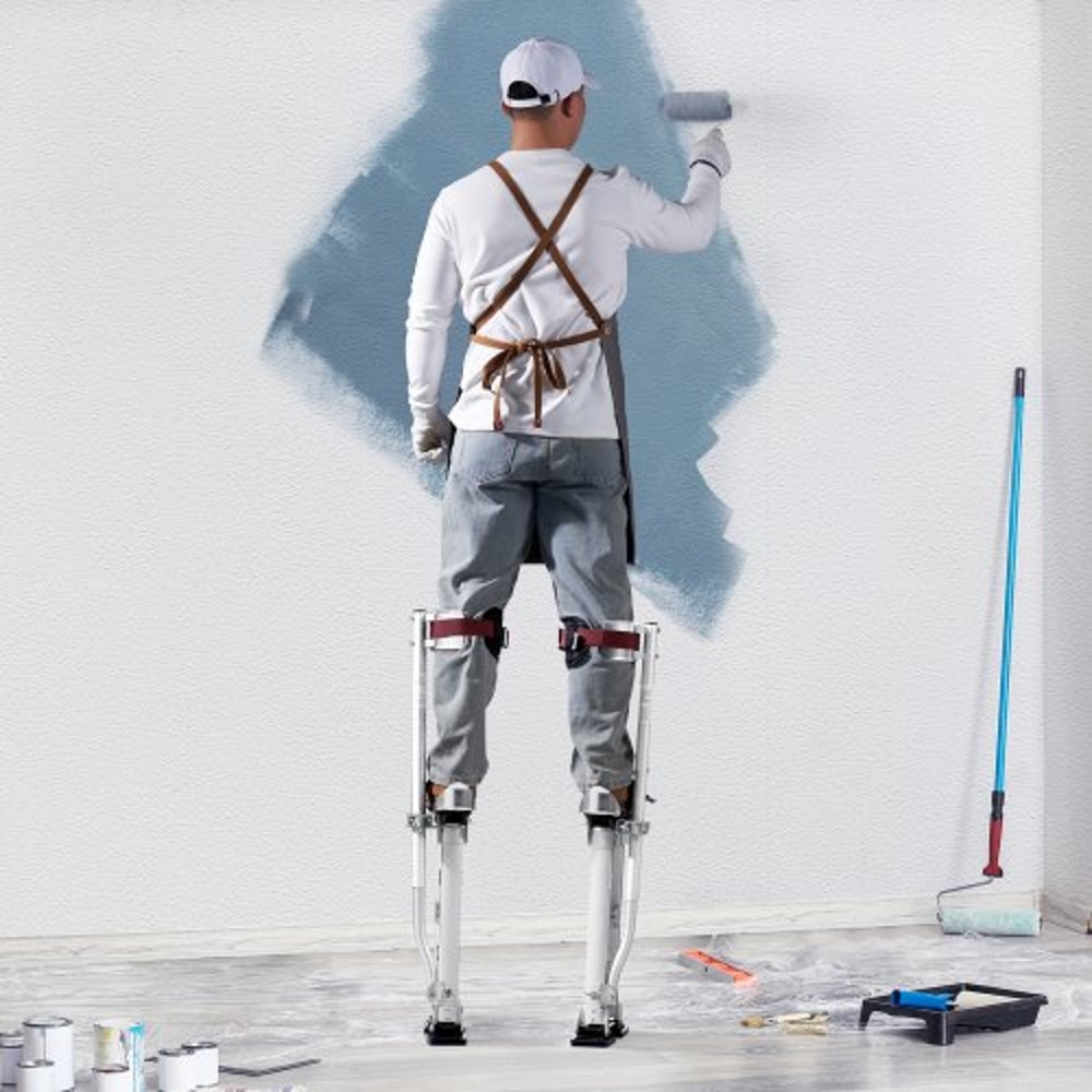 Adjustable Drywall Stilts Aluminum Work Stilts With Knee Pads For Painting And Taping 5