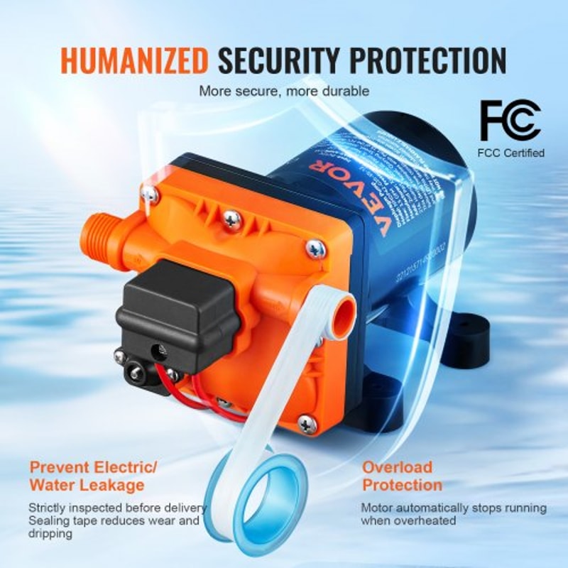 Self Priming Water Pressure Pump GPM PSI For RV Marine And Irrigation Use 3