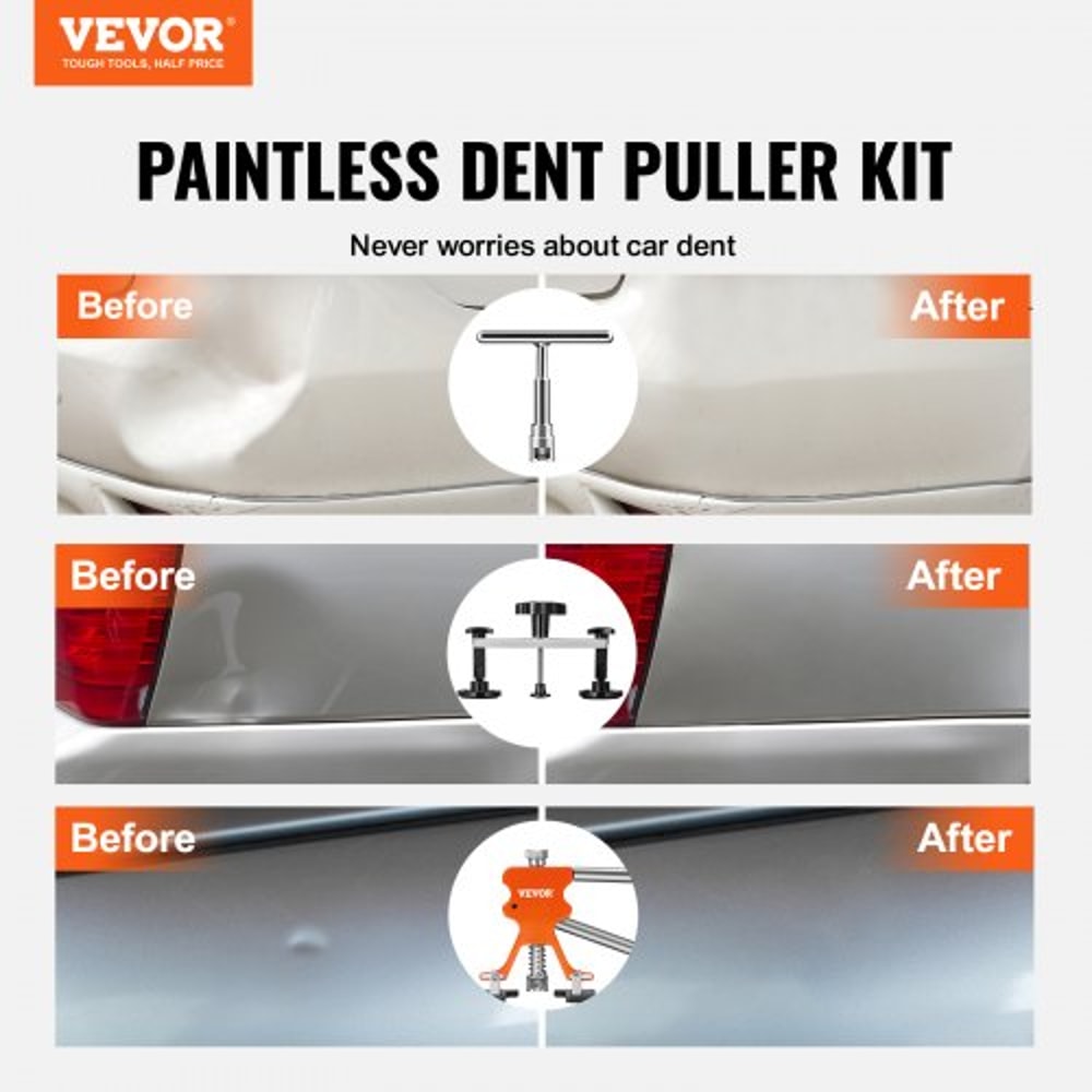 Paintless Dent Repair Kit With Golden Lifter Slide Hammer For Car Body Dent Removal 2