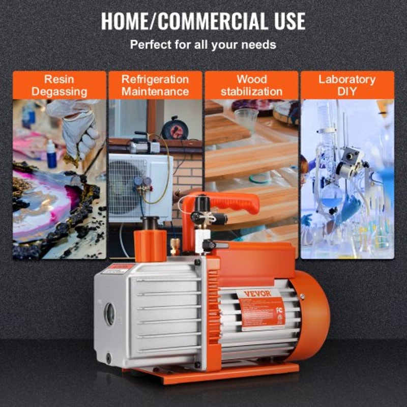 CFM HVAC Vacuum Pump Stage Rotary Vane For AC Refrigeration And Resin Degassing 5