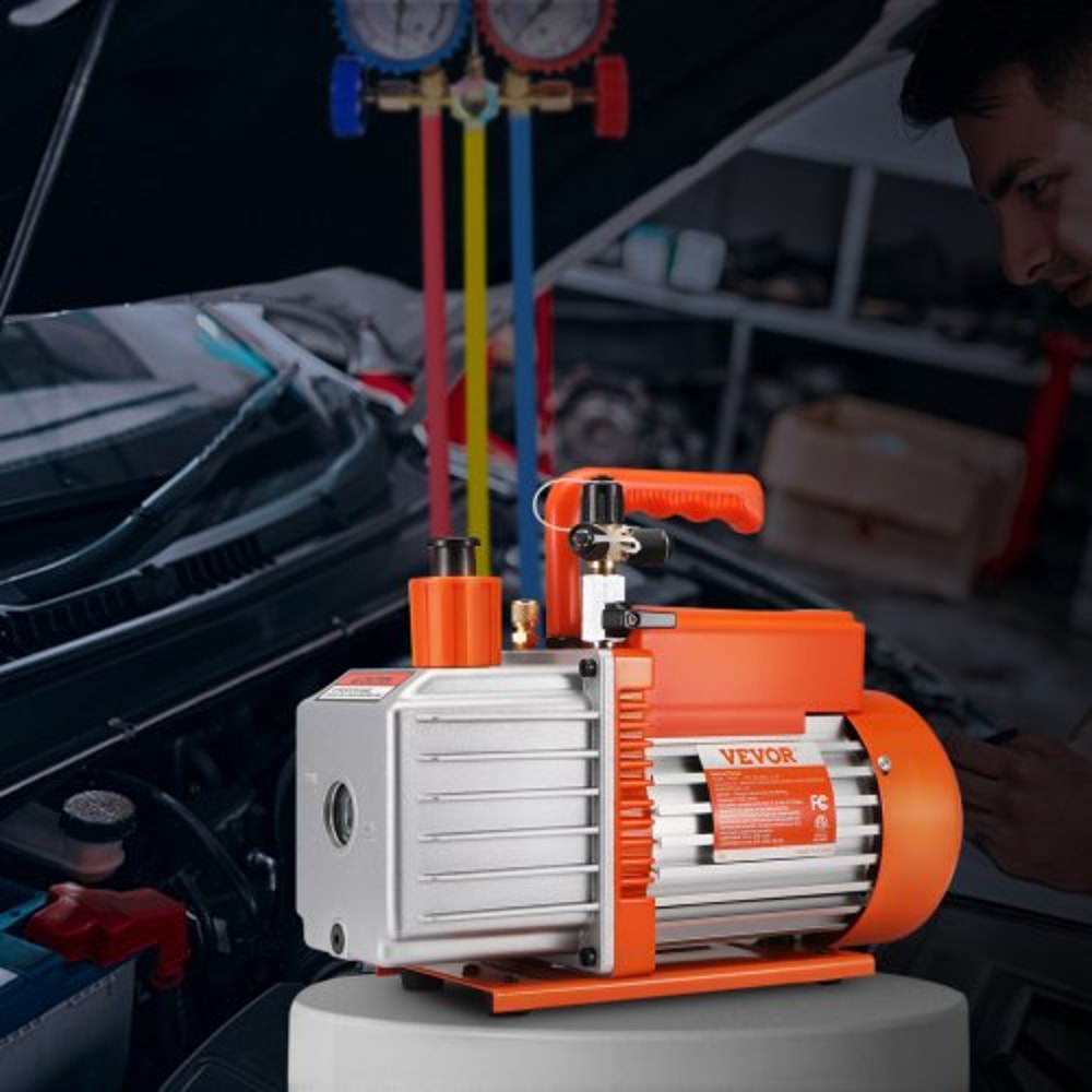 CFM HVAC Vacuum Pump Stage Rotary Vane For AC Refrigeration And Resin Degassing 7