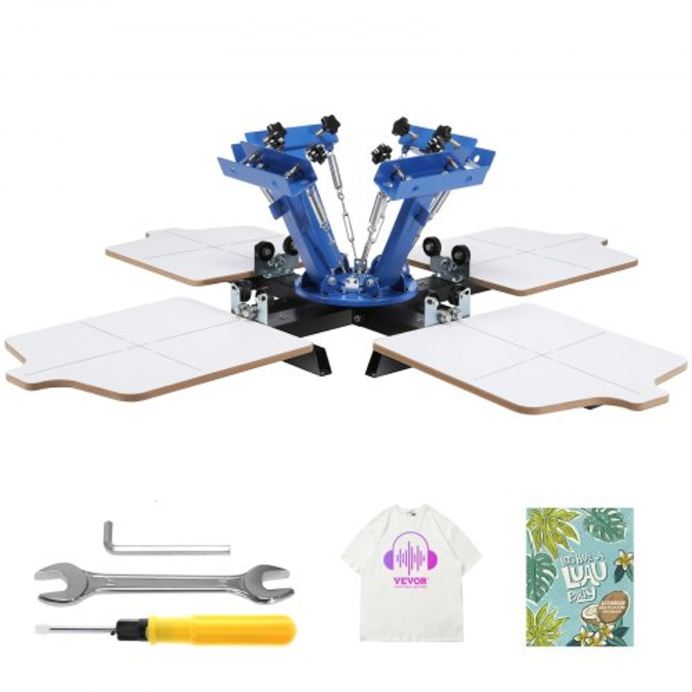 Station Screen Printing Machine Rotating TShirt Printing Press With Precision Pallet 0