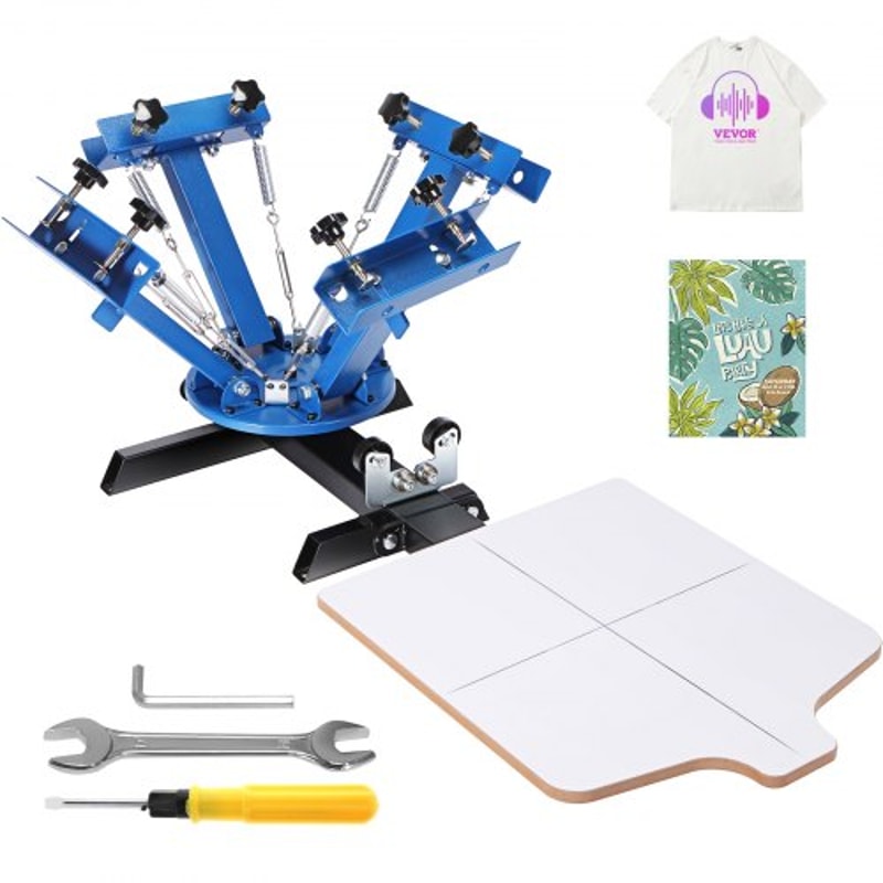 Screen Printing Machine With Rotating Pallet Compact T Shirt Printing Press For DIY Small Business 0