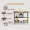 Industrial Bar Cart On Wheels With Wine Rack Glass Holder Rolling Serving Trolley High Lbs Capacit 3