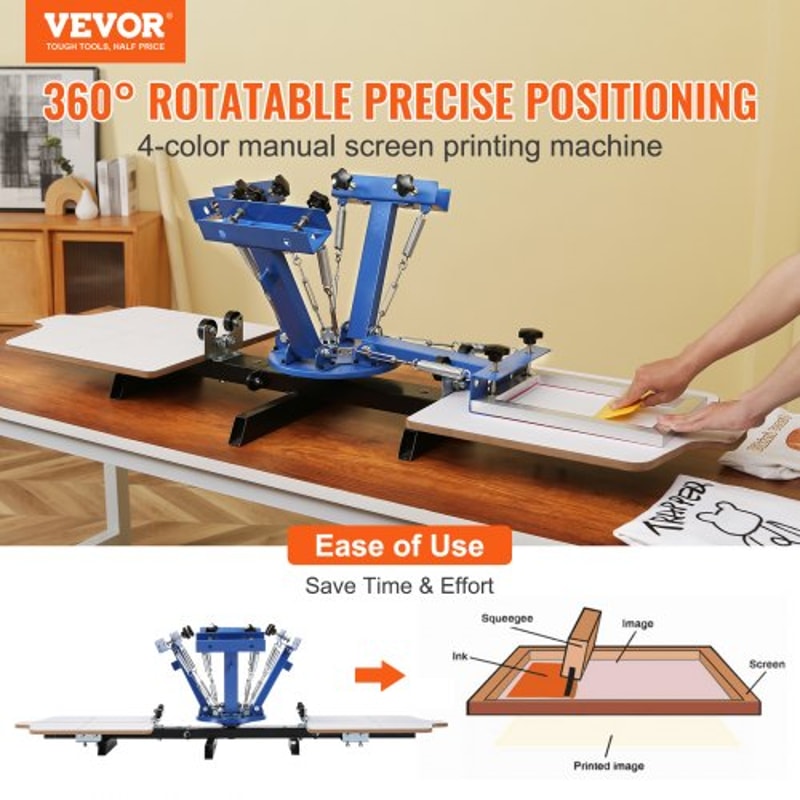 Screen Printing Machine Rotating T Shirt Press With Dual Pallet 2