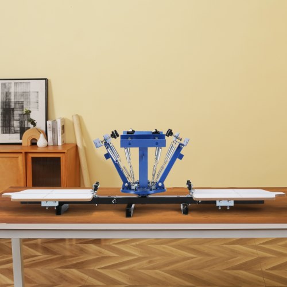 Screen Printing Machine Rotating T Shirt Press With Dual Pallet 4