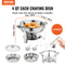 Chafing Dish Buffet Set Stainless Steel Round Food Warmers With Glass Lid 7