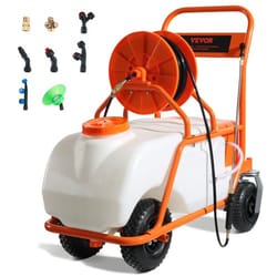 battery powered lawn sprayer cart with wheels, adjustable garden sprayer with nozzles