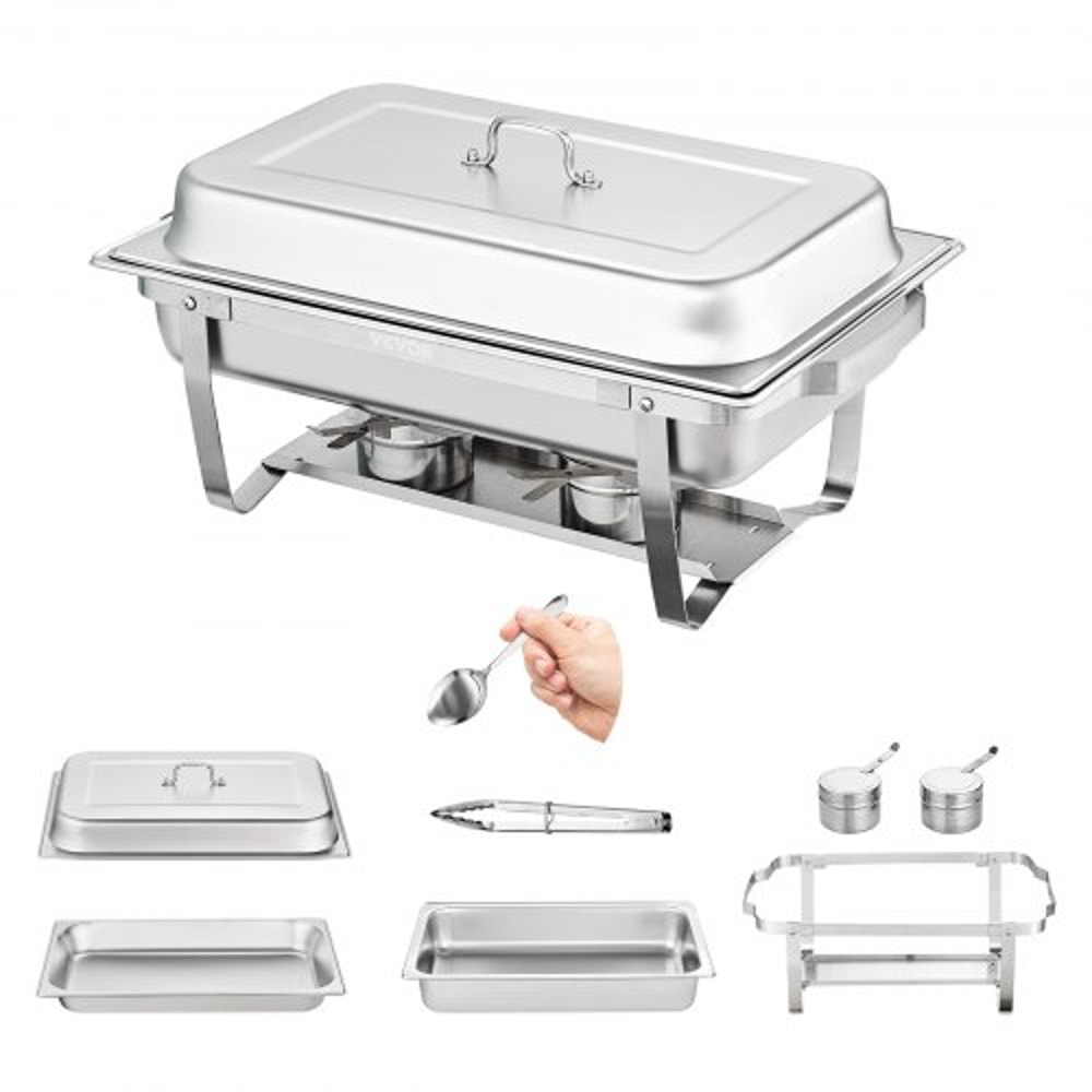 Stainless Steel Chafing Dish Set Qt Buffet Catering Food Warmer 8