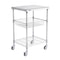 Heavy Duty Rolling Utility Cart With Wheels High Capacity Adjustable Steel Storage Trolley 0