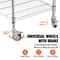Heavy Duty Rolling Utility Cart With Wheels High Capacity Adjustable Steel Storage Trolley 4