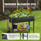 Elevated Raised Garden Bed With Wheels Galvanized Metal Planter Box For Vegetables Herbs Patio Gar 1