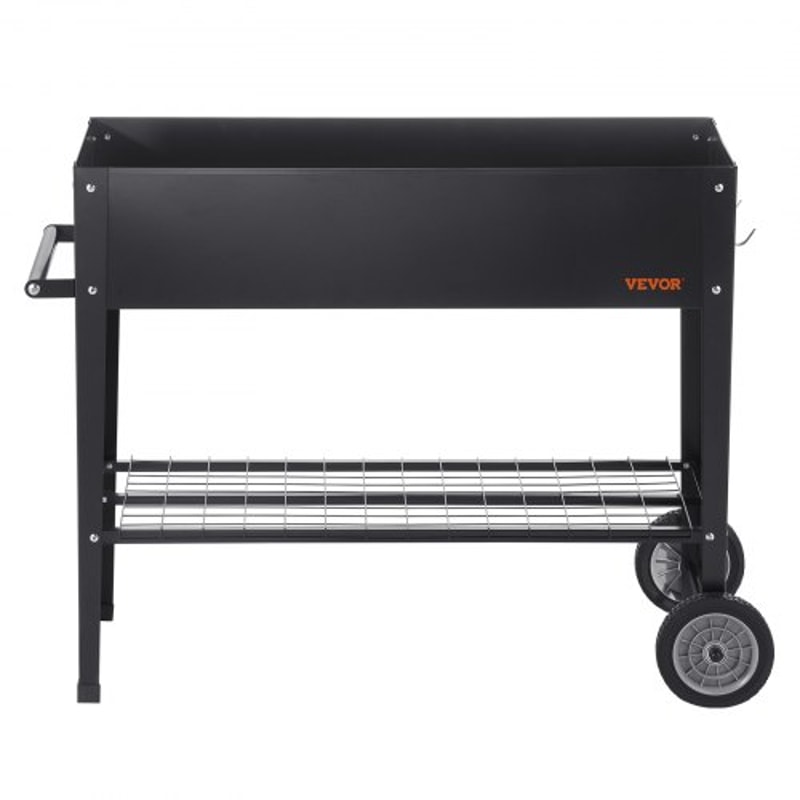 Elevated Raised Garden Bed With Wheels Galvanized Metal Planter Box For Vegetables Herbs Patio Gar 8