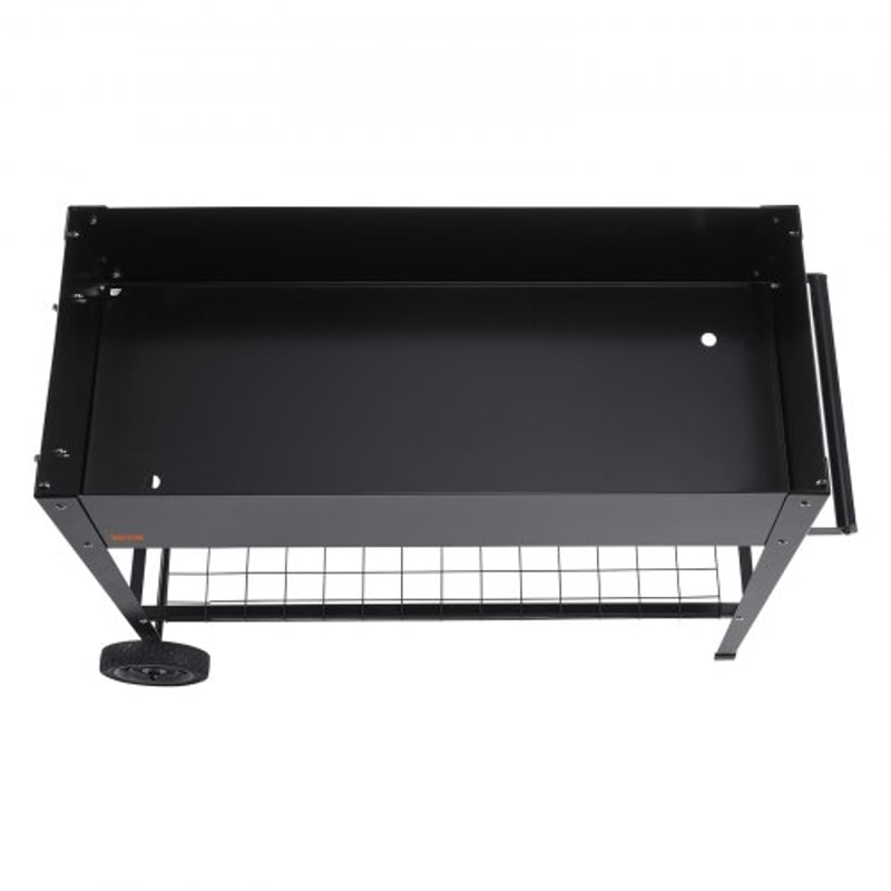 Elevated Raised Garden Bed With Wheels Galvanized Metal Planter Box For Vegetables Herbs Patio Gar 9