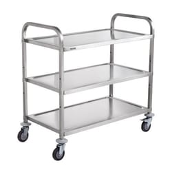heavy-duty utility cart with high capacity and adjustable steel shelves
