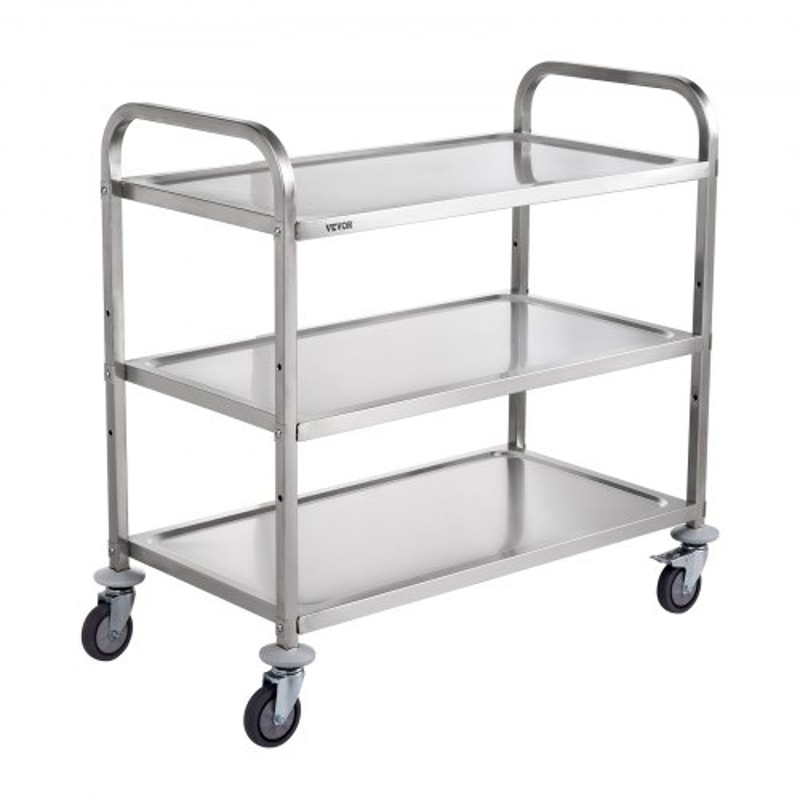 HeavyDuty Utility Cart With High Capacity And Adjustable Steel Shelves 0
