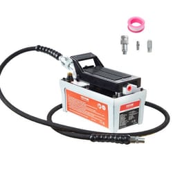 foot operated air hydraulic pump with hose for auto body & industrial use