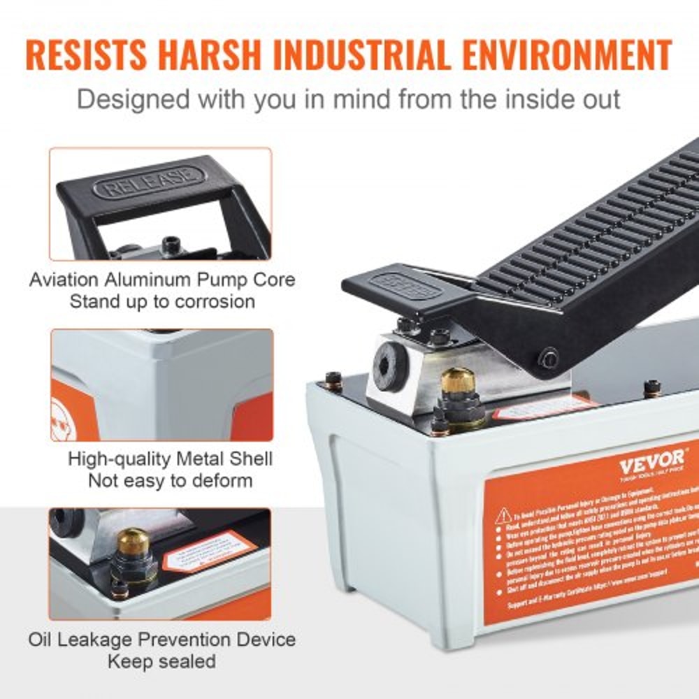 Foot Operated Air Hydraulic Pump With 66 Ft Hose For Auto Body Industrial Use 5