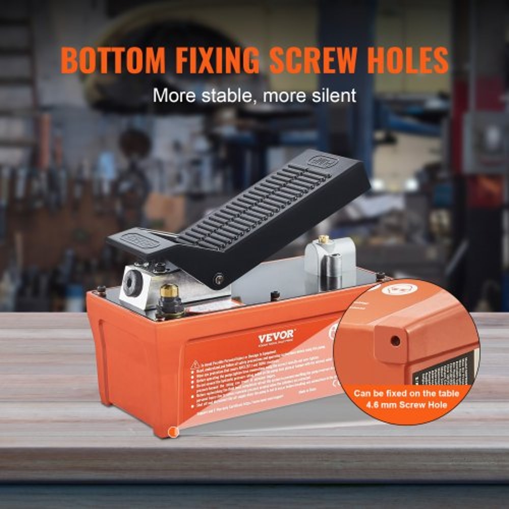 Heavy Duty Air Hydraulic Foot Pump With Hose For Auto Body And Industrial Jobs 3