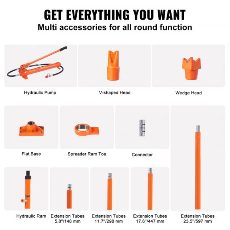 Hydraulic Porta Power Kit With High Capacity Portable Frame Repair Tool Set 2