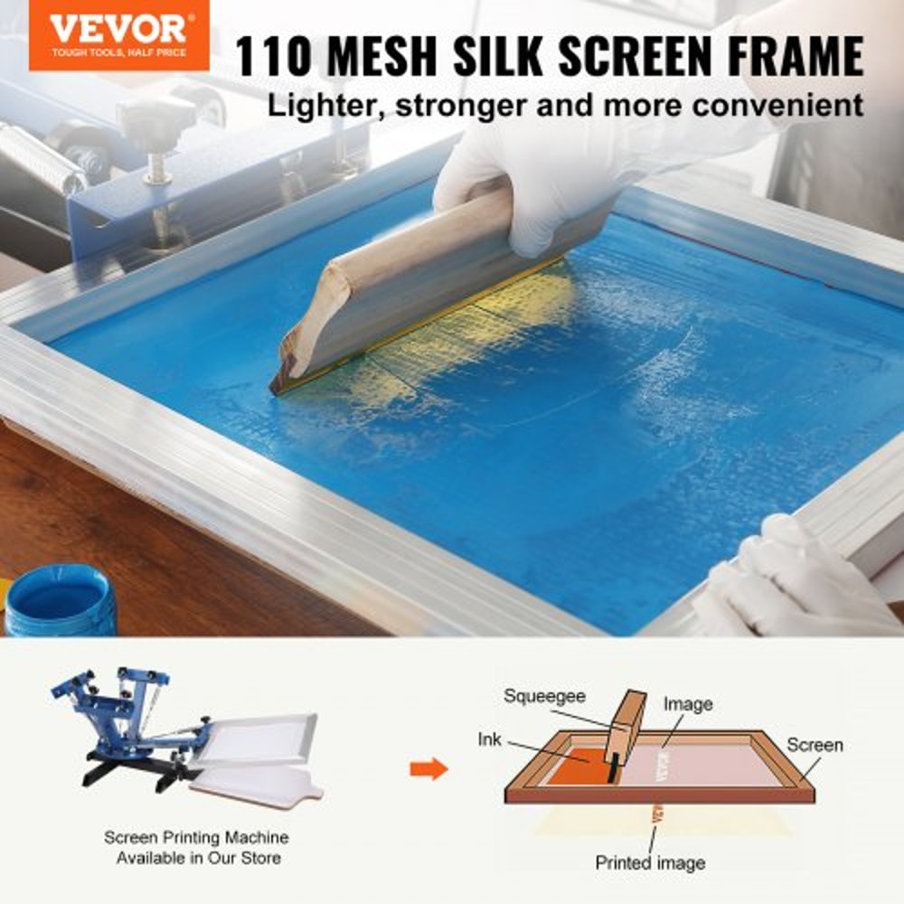 Aluminum Screen Printing Frames Kit with Mesh for T Shirt DIY Printing