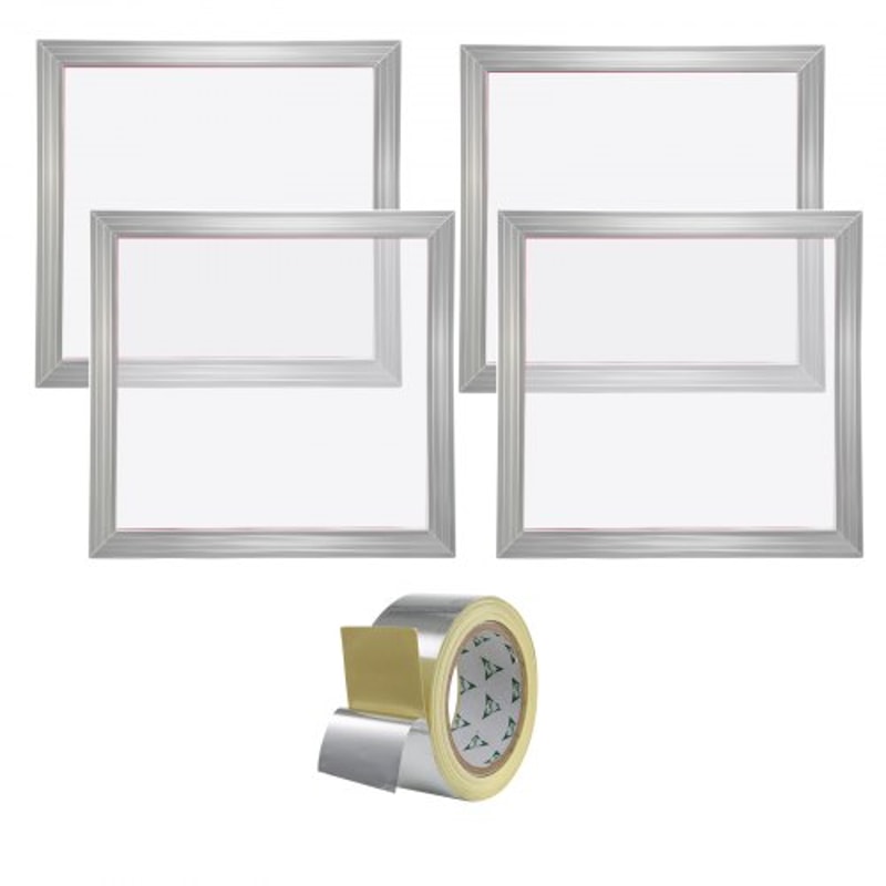 Aluminum Screen Printing Frames Kit with Mesh for T Shirt DIY Printing
