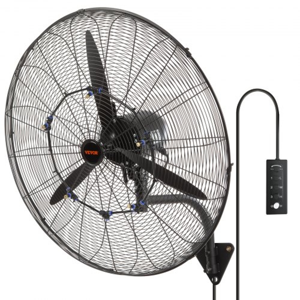 Wall Mount Misting Fan CFM Industrial Oscillating Outdoor Cooling Fan 7