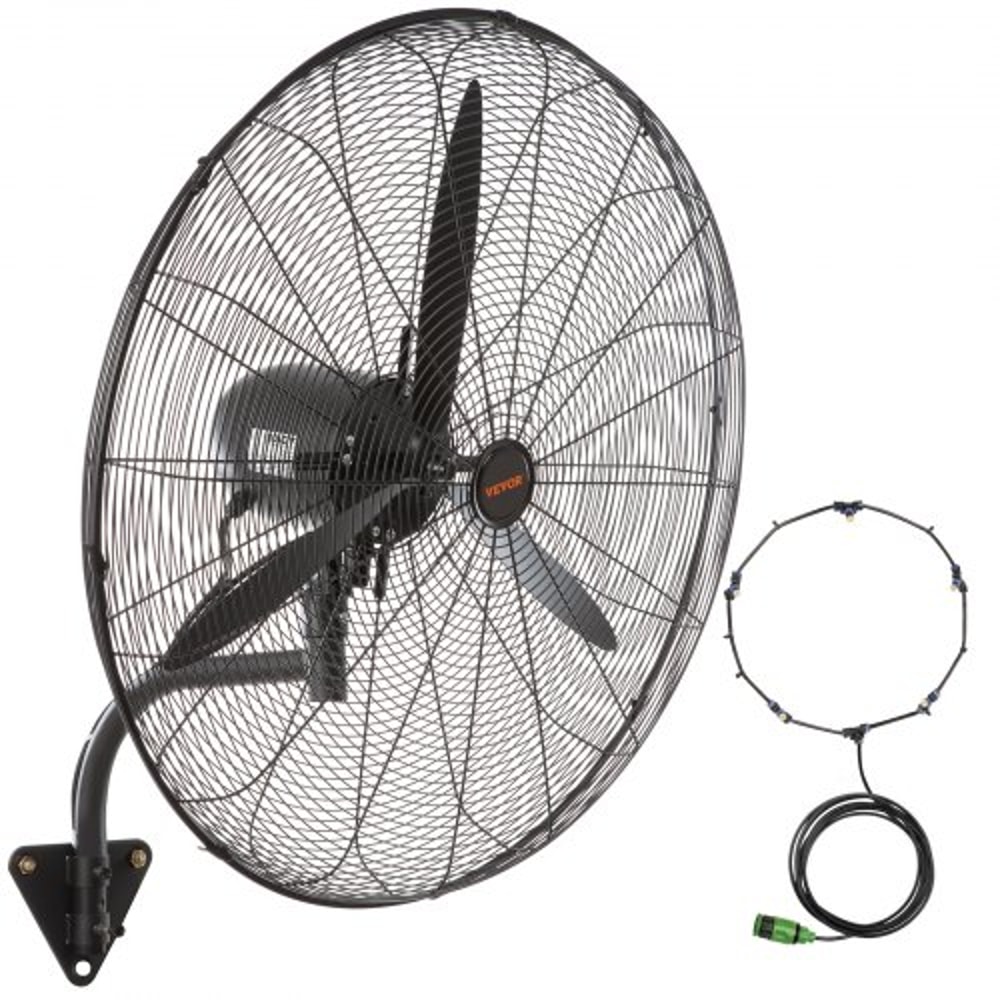 Wall Mount Misting Fan CFM Industrial Oscillating Outdoor Cooling Fan 8