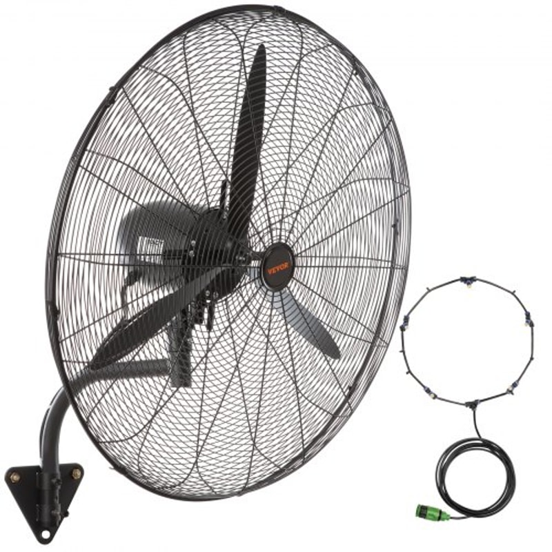 Wall Mount Misting Fan CFM Industrial Oscillating Outdoor Cooling Fan 8