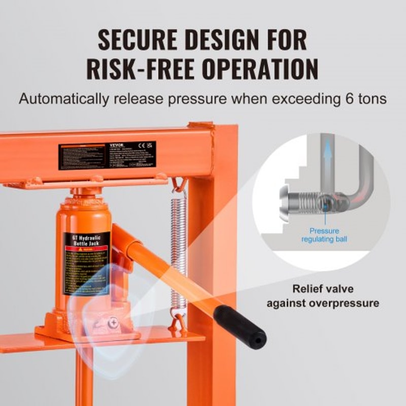Hydraulic Shop Press With Adjustable H Frame Heavy Duty Garage Press 2