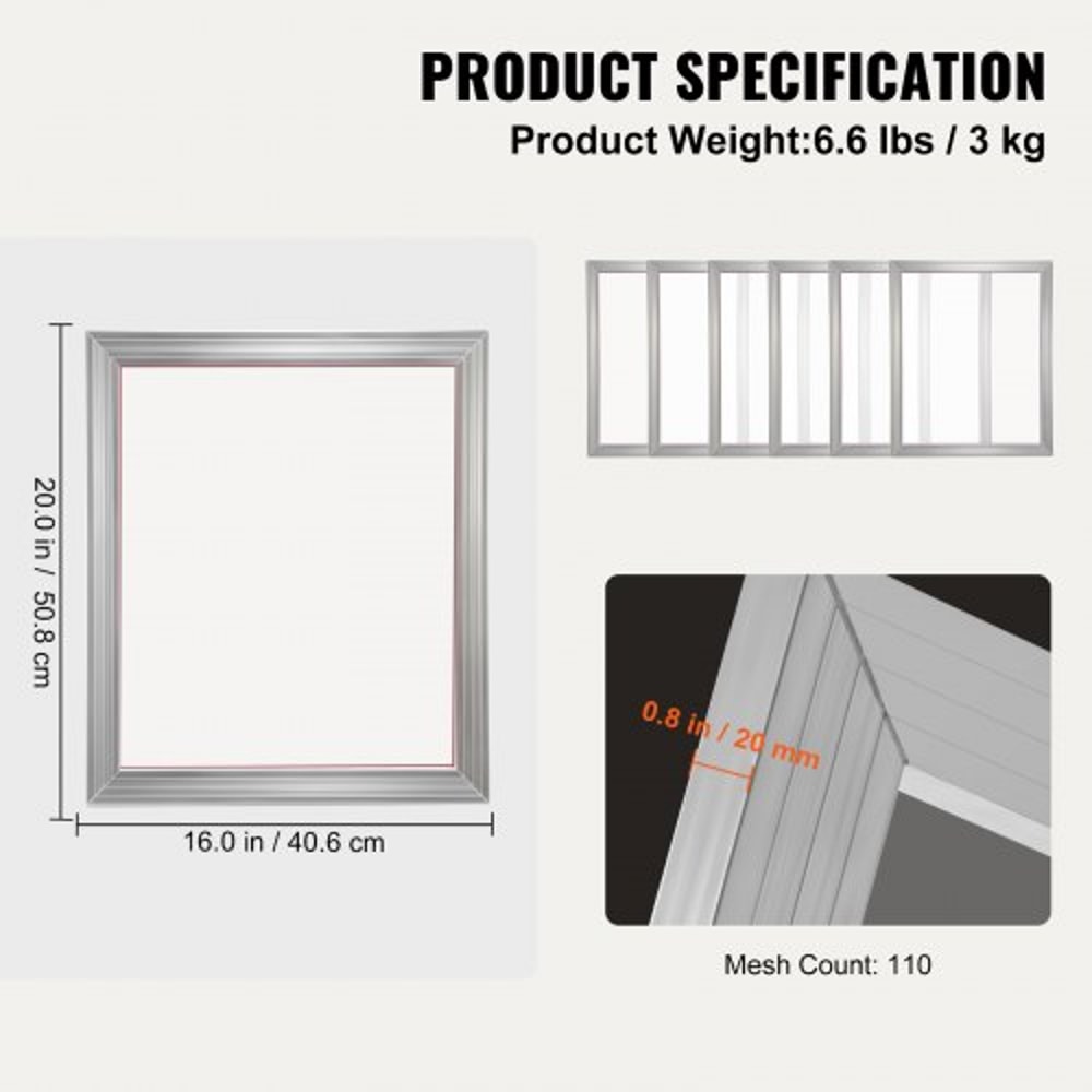 Heavy Duty Aluminum Screen Printing Kit With Mesh Frames For DIY TShirt Printing 6