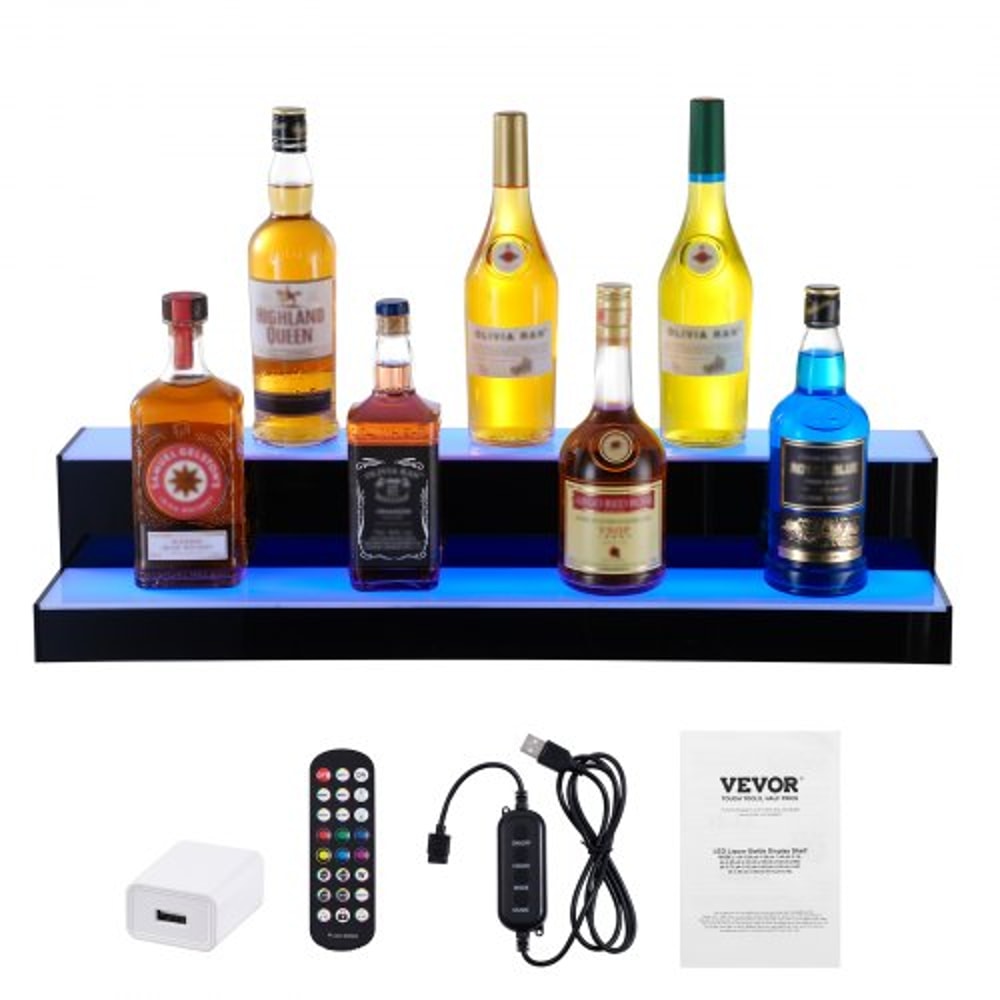 LED Liquor Bottle Display Shelf With App Control RGB Bar Light For Home And Commercial Bars 9