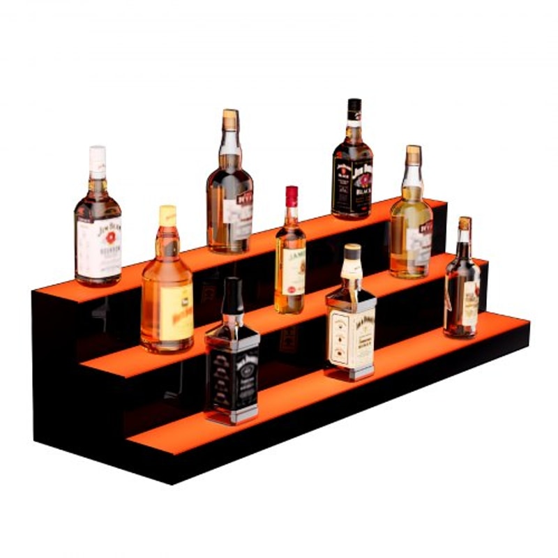 LED Liquor Bottle Display Lighted Bar Shelf With App Remote Control 9