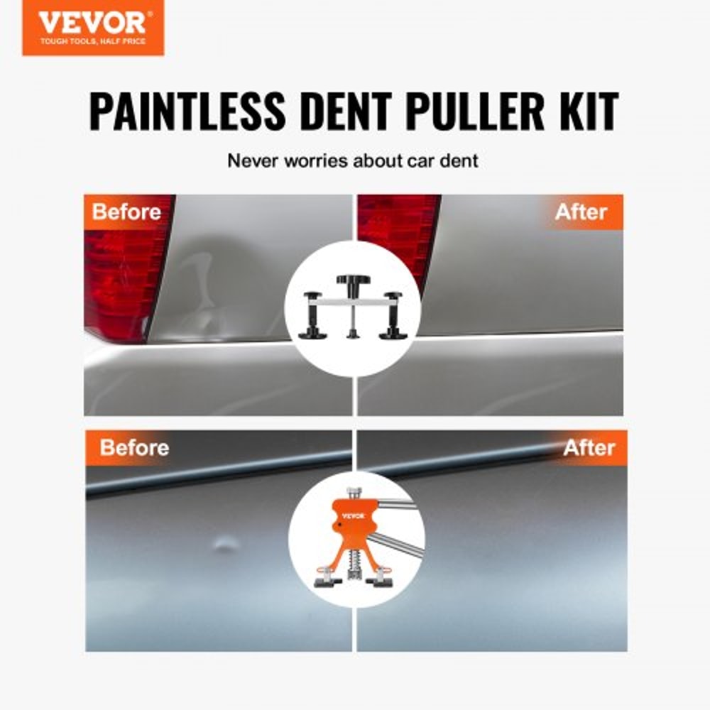 Paintless Dent Repair Kit With Golden Lifter Bridge Puller For Car Dent Removal 2