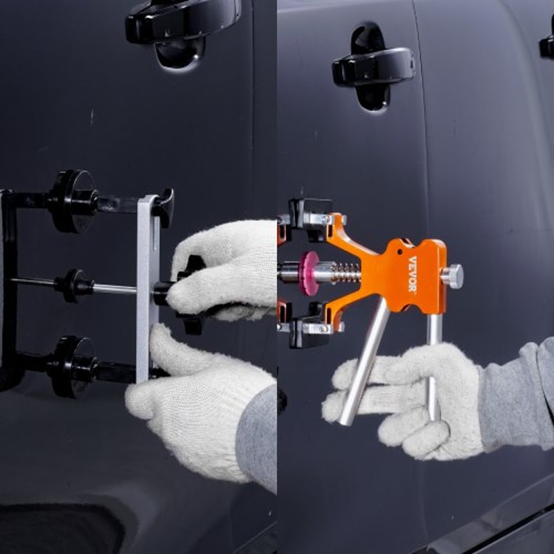 Paintless Dent Repair Kit With Golden Lifter Bridge Puller For Car Dent Removal 7