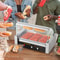 Commercial Hot Dog Roller Grill With Bun Warmer Dual Temp Control 18 Capacity Stainless Cooker 6