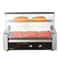 Commercial Hot Dog Roller Grill With Bun Warmer Dual Temp Control 18 Capacity Stainless Cooker 9