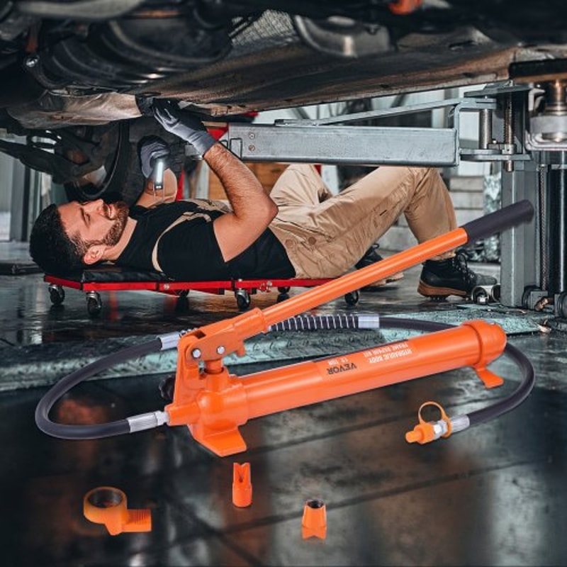 Hydraulic Porta Power Kit With Pump Portable Body Repair Ram Set With Case 6