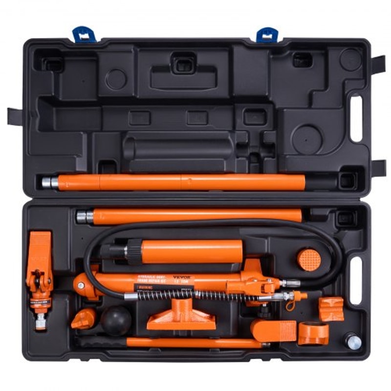 Hydraulic Porta Power Kit With Pump Portable Body Repair Ram Set With Case 9