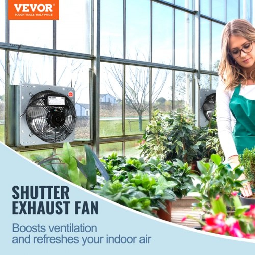 Heave Duty Shutter Exhaust Fan With Speed Controller Wall Mount Attic Ventilation Fan 1
