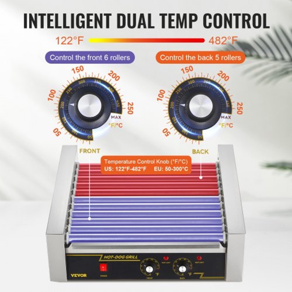 Commercial Hot Dog Roller Grill Rollers High Capacity Stainless Steel Sausage Cooker With Bun Warme 2