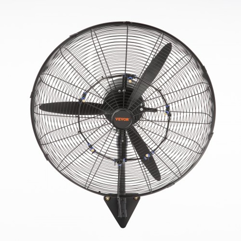 Heavy Duty Wall Mount Misting Fan CFM High Velocity Oscillating Waterproof Industrial Cooling Fan 9