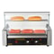 Commercial Hot Dog Roller Grill Rollers High Capacity With Bun Warmer Dual Temp Control 9