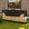 Heavy Duty Outdoor Firewood Rack With Cover Waterproof Log Storage Holder For Patio And Fireplace 5
