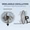 Oscillating Wall Mount Fan CFM High Velocity Industrial Cooling Fan 3