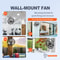 Wall Mount Fan High Velocity Waterproof Oscillating Industrial Fan 5