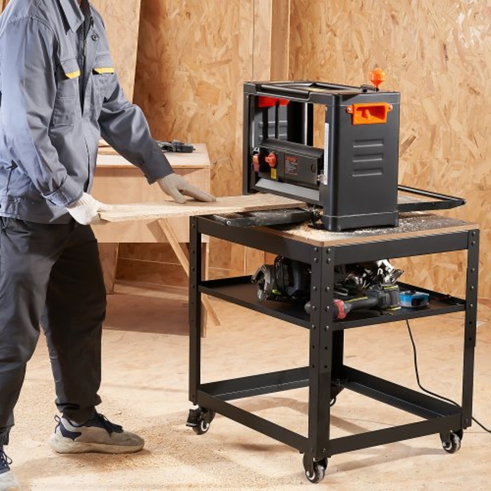 Heavy Duty Planer Stand With Wheels Adjustable Height Workstation For Benchtop Tools 6