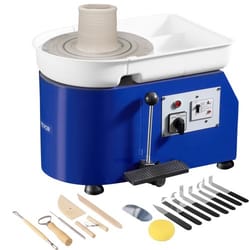 electric pottery wheel machine with foot pedal & tools for beginners and artists