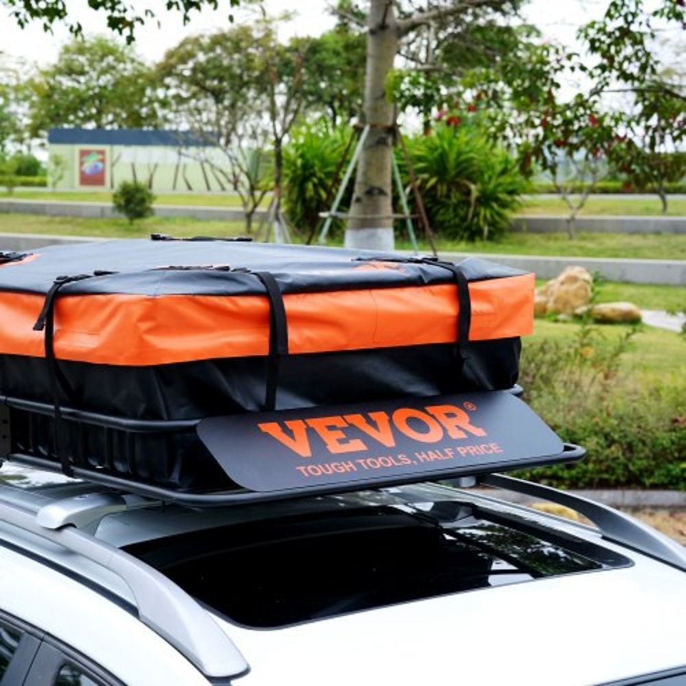 HeavyDuty Roof Rack Cargo Basket With Waterproof Bag High Lb Capacity Rooftop Carrier For SUVs Tru 5